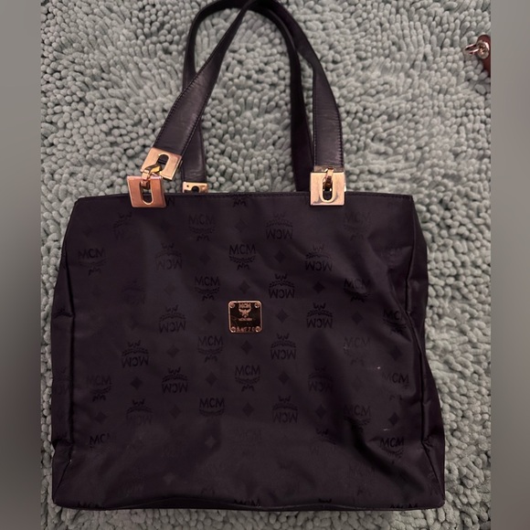 MCM Black Tote with Gold Accents - Picture 1 of 10